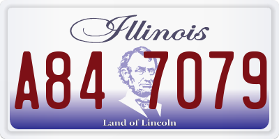 IL license plate A847079