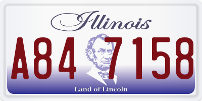 IL license plate A847158