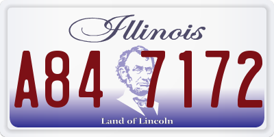 IL license plate A847172