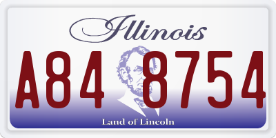 IL license plate A848754