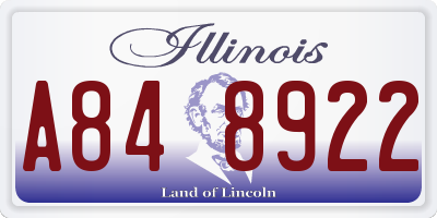 IL license plate A848922