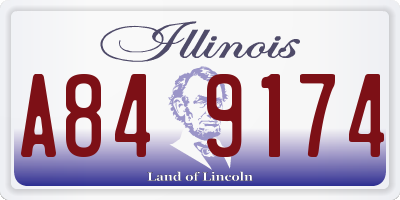 IL license plate A849174