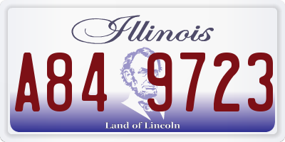 IL license plate A849723