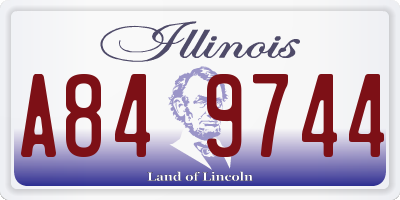 IL license plate A849744