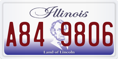 IL license plate A849806