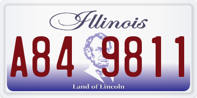 IL license plate A849811