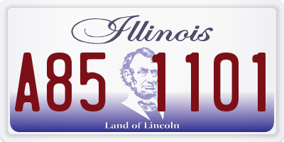 IL license plate A851101
