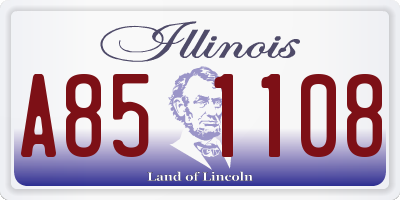 IL license plate A851108