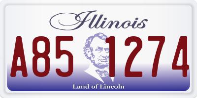 IL license plate A851274