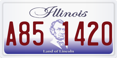 IL license plate A851420