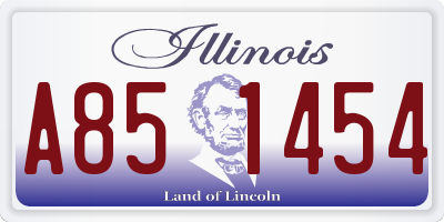 IL license plate A851454