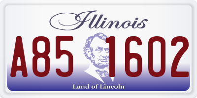 IL license plate A851602