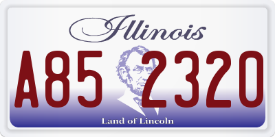 IL license plate A852320