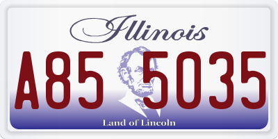 IL license plate A855035