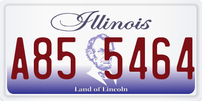 IL license plate A855464
