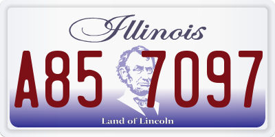 IL license plate A857097