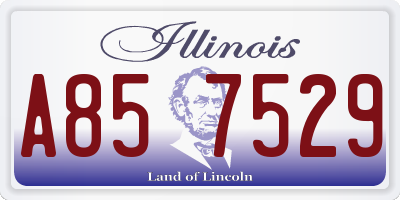 IL license plate A857529