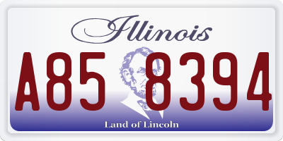 IL license plate A858394