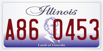 IL license plate A860453