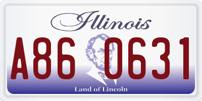 IL license plate A860631