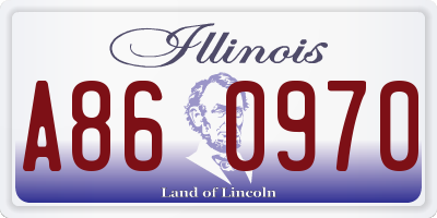 IL license plate A860970