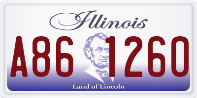 IL license plate A861260