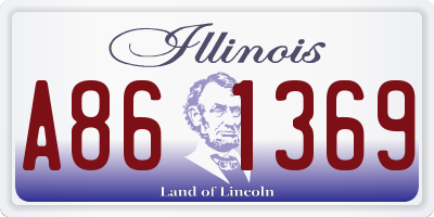 IL license plate A861369