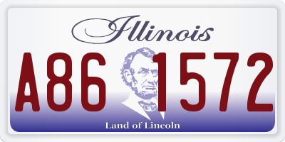 IL license plate A861572