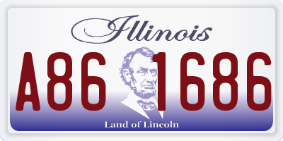 IL license plate A861686