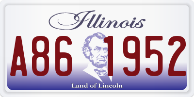 IL license plate A861952