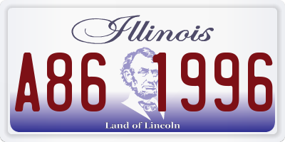 IL license plate A861996