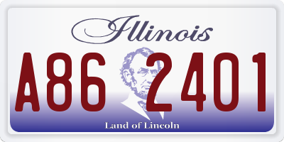 IL license plate A862401