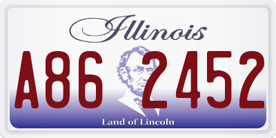 IL license plate A862452