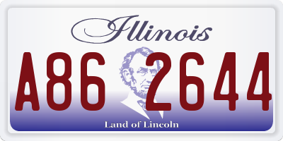 IL license plate A862644