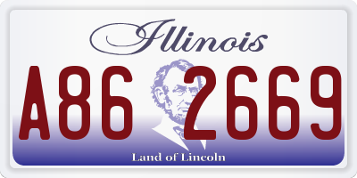 IL license plate A862669