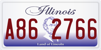 IL license plate A862766