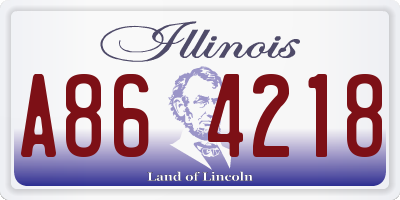 IL license plate A864218