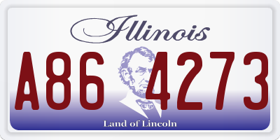 IL license plate A864273
