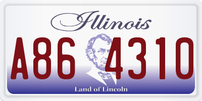 IL license plate A864310