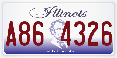 IL license plate A864326