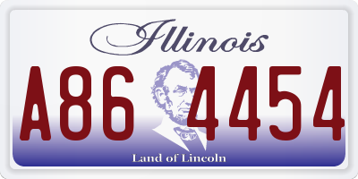 IL license plate A864454