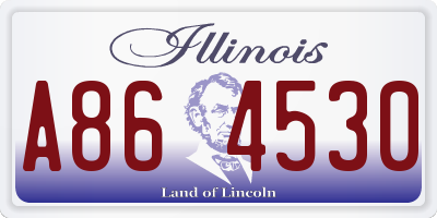 IL license plate A864530