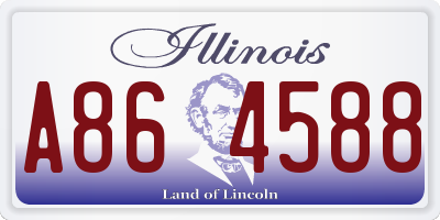 IL license plate A864588
