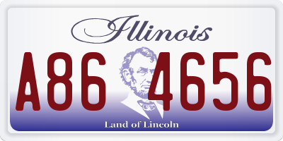 IL license plate A864656