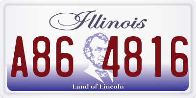 IL license plate A864816