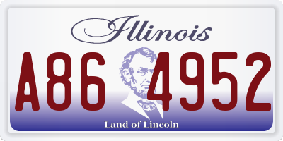 IL license plate A864952