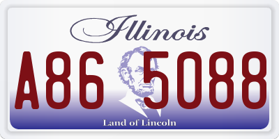 IL license plate A865088