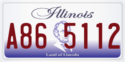 IL license plate A865112