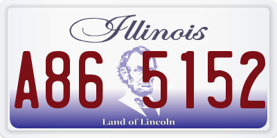 IL license plate A865152