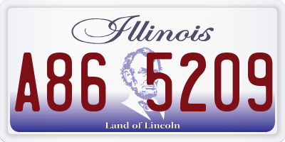 IL license plate A865209